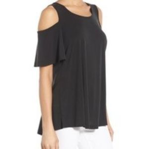 Cold Shoulder Flutter Sleeve Top